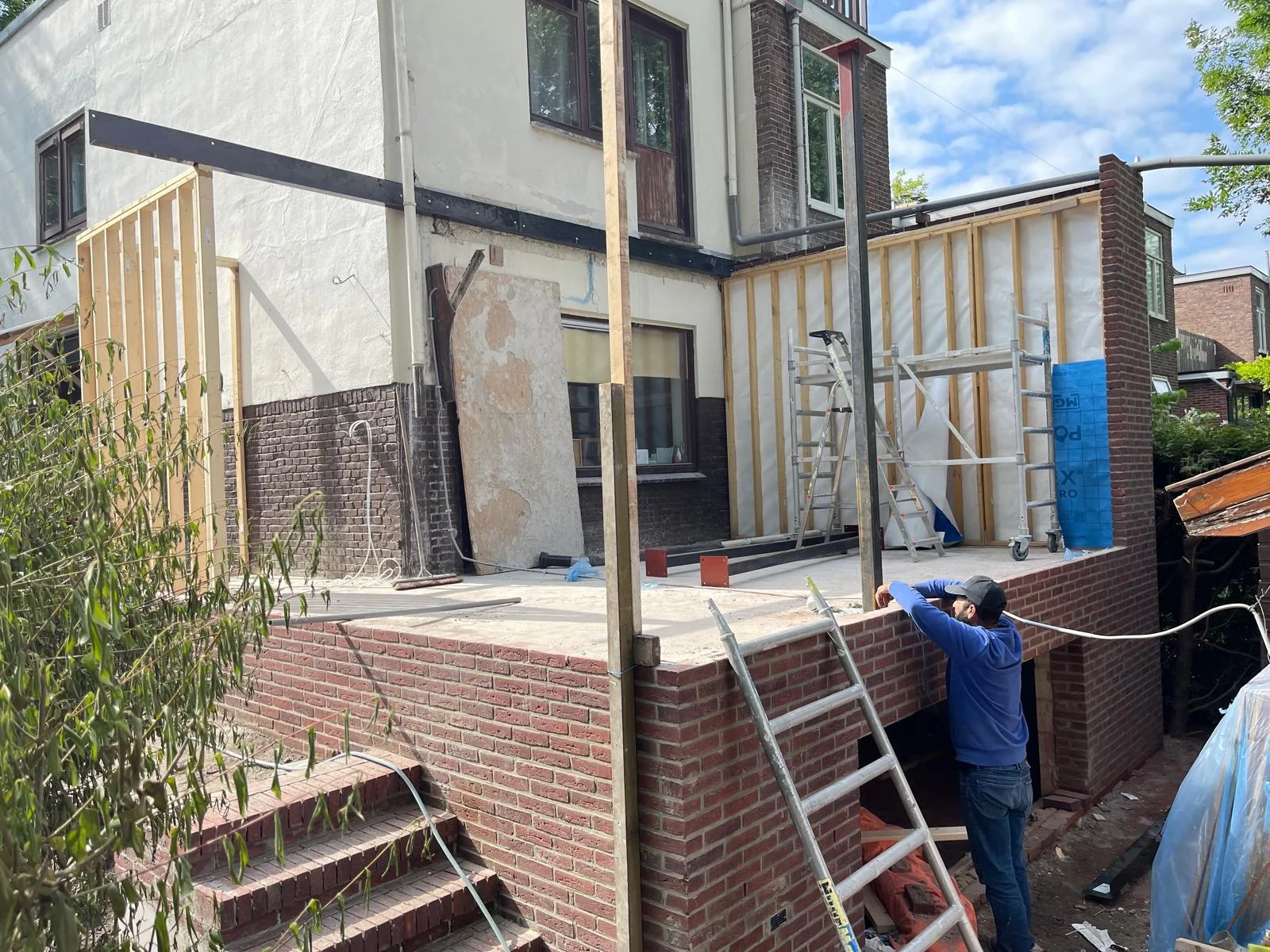 Plat dak met EPDM dakbedekking in Hilversum